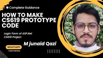 How to Make Login Page/Form in ASP.NET of CS619|CS519 Complete Login Page by M junaid  Qazi