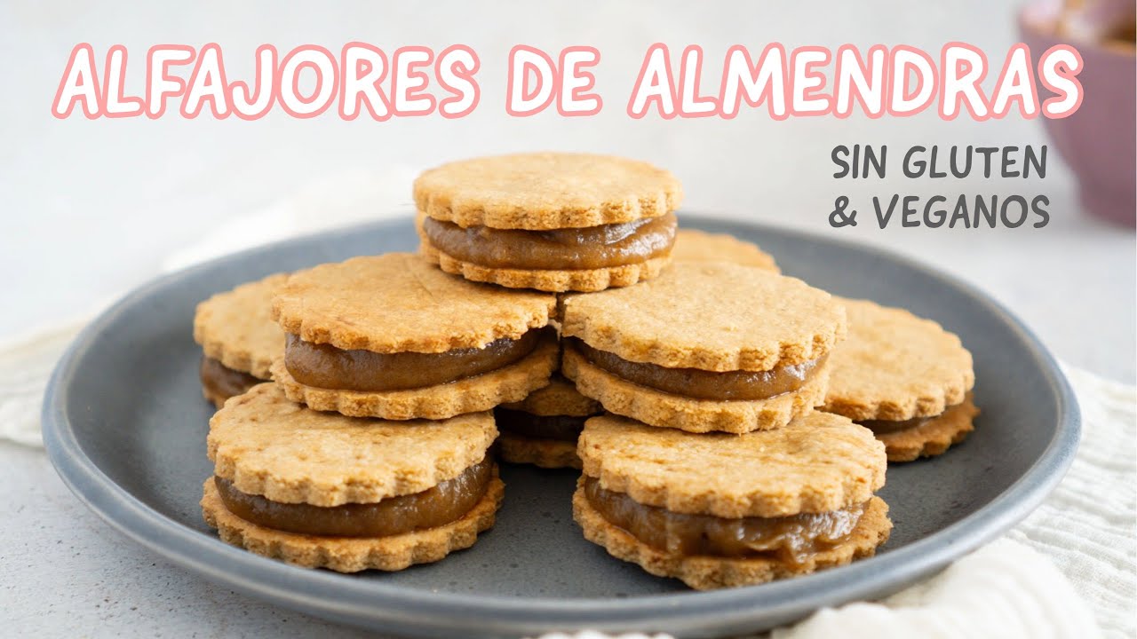 Alfajores de Almendras - Veganos, Sin Gluten, Sin Azúcar refinada