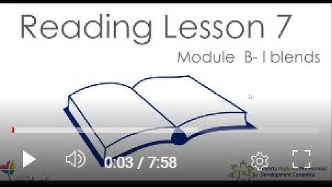 Module B Lesson 7 - l blends