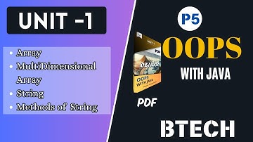 Object Oriented Programming with Java - Unit 1 Part 5| oops with java | #AKTU Board Syllabus