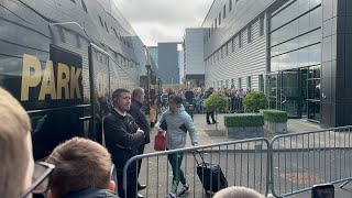 CELTIC PLAYERS GOING TO IBROX FROM THE HOTEL (RANGERS V CELTIC)