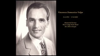 Vincenzo Volpe Memorial Service
