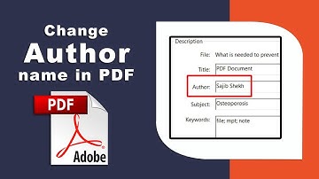 How to change author name in pdf using Adobe Acrobat Pro DC