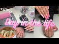 Day in the life of a nail tech 💅 | Beginner nail tech vlog | nails +cleaning +shopping