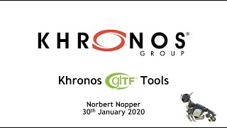 Webinar: glTF tools from Khronos