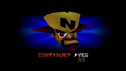 #2 Crash Bandicoot 2 Cortex Strikes Back Game Over Screen
