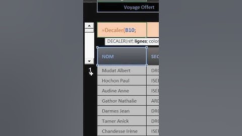 Comment récolter les données avec une barre de défilement ?