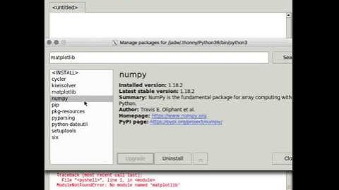 Installing Python Packages in Thonny