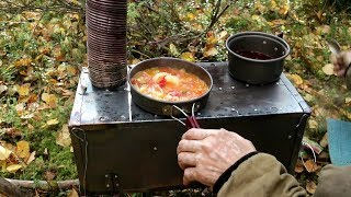 Печка для палатки (разборная, самодельная)