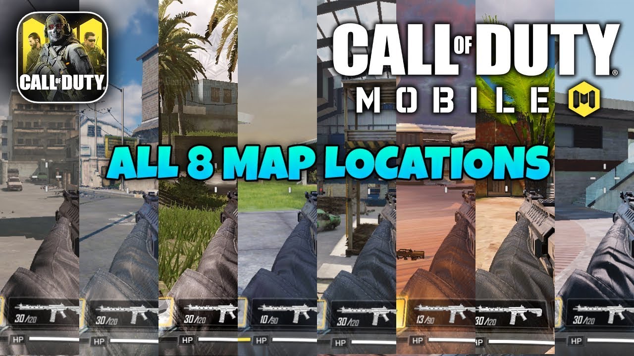 CALL OF DUTY MOBILE - ALL 8 MAP LOCATIONS GAMEPLAY