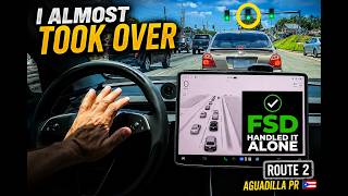 I Almost Took Over — Tesla FSD Handled It Alone | Route 2 Aguadilla PR 🇵🇷