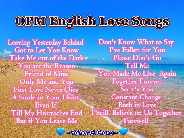OPM English Love Song - The Best OPM Love Songs Collection ❤️❤️❤️ class=