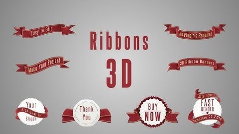 3D Ribbon AFTER EFFECTS Template Videohive 32882840