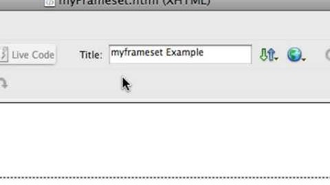 CS4-Dreamweaver Frameset How To (Part 1 of 2)