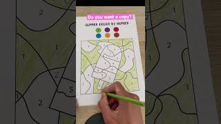 Ice Cream Color By Number: Summer Coloring Pages Printable For Kids #colorbynumber