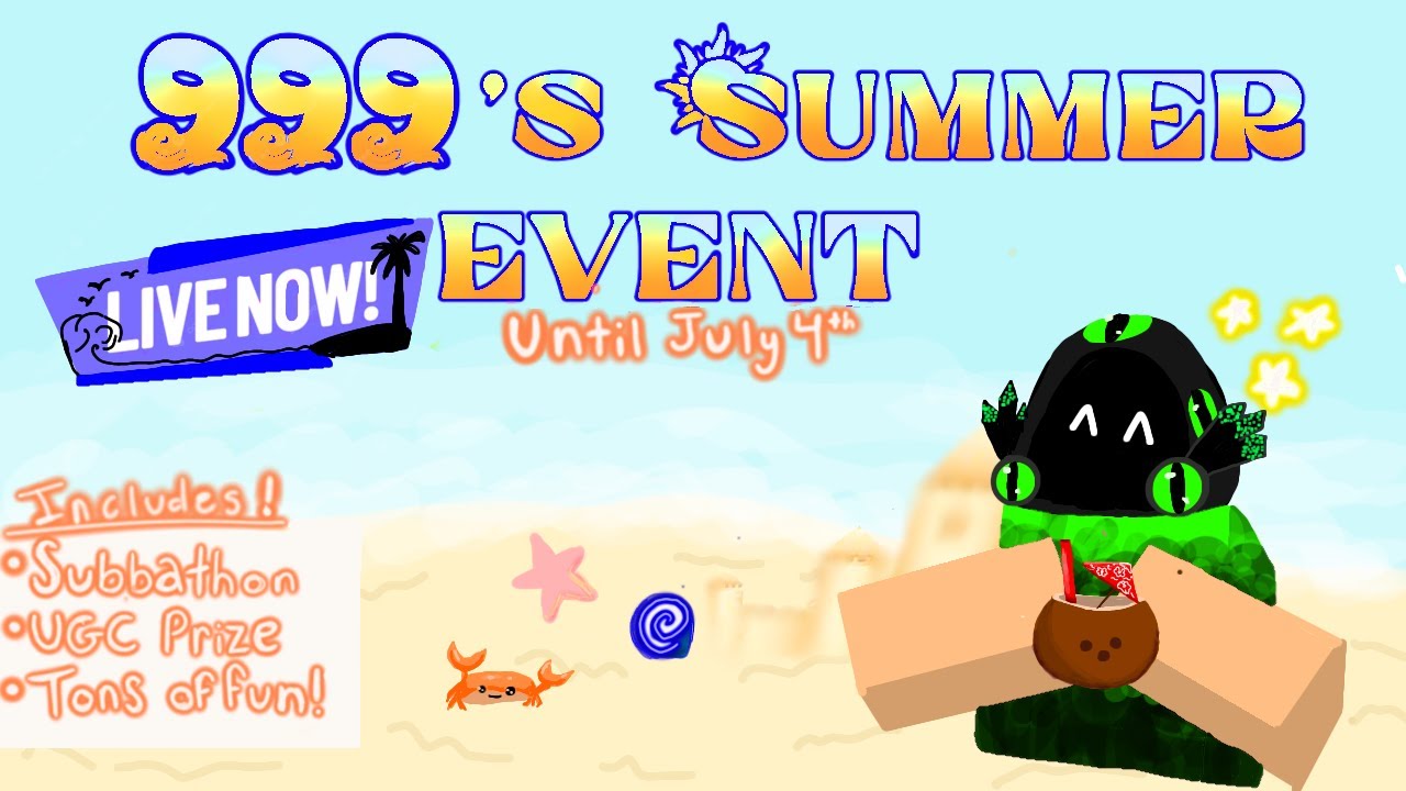 [SUBATHON] 999 SUMMER EVENT ROBLOX - FIRST PERSON TO WIN GETS ON THE ...