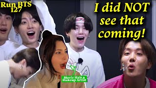 BTS, Never Letting Us Know Their Next Move - Run BTS 127 -Movie HMUA Reacts