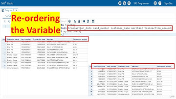How to Arrange the Variable in a Required Sequence | Re-Ordering the Variables in SAS Using Retain
