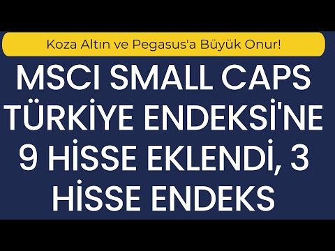 MSCI Small Caps Türkiye Endeksi'ne 9 hisse eklendi, 3 hisse Endeks dışında kaldı! #kozal #pgsus