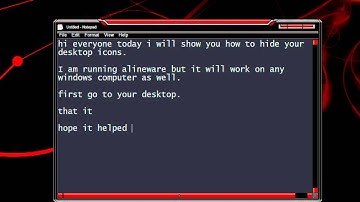 How to hide desktop icons on alienware or windows 7/8/vista/xp