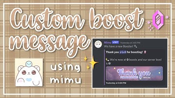custom boost message using mimu tutorial | lenility ✰