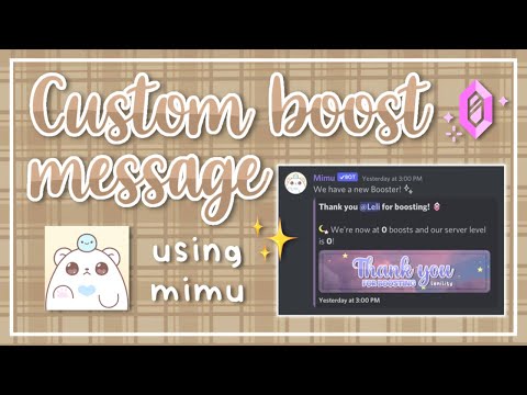 custom boost message using mimu tutorial | lenility - YouTube