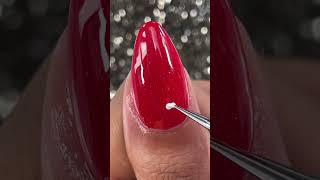 Feliz Navidad Snowflake Red Nail Tutorial ❄️🔴 #Nails #Nailart #Beautyhacks #Holiday