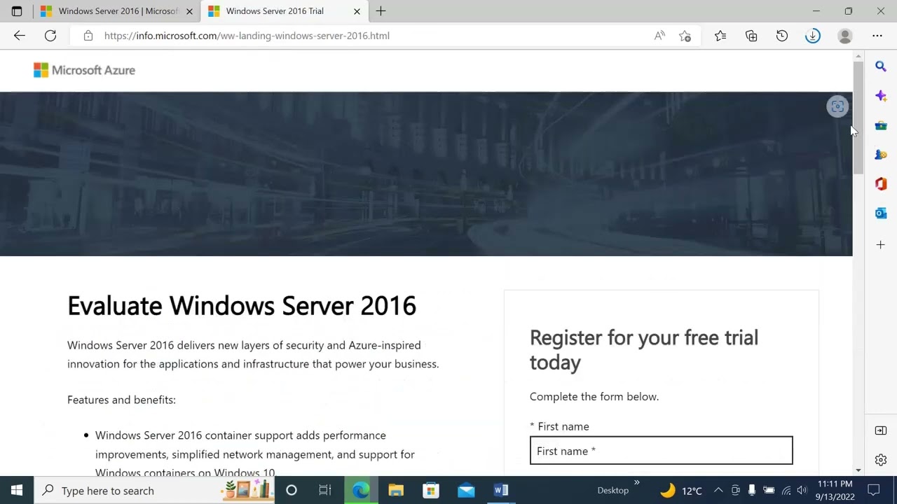 Lesson 3.1 Download window server 2016 ISO file
