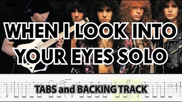Firehouse WHEN I LOOK INTO YOUR EYES Guitar Solo with Tabs and Backing Tracks by Alvin De Leon