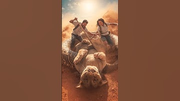 GIANT PYTHON ATTACKS LION! Epic Rescue Mission 🦁🐍