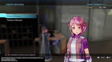 Sword Art Online Fatal Bullet - Where To Upgrade Weapons