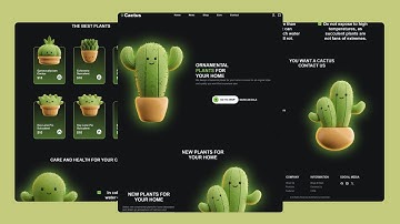 Responsive Cactus Website Design: HTML, CSS & JS