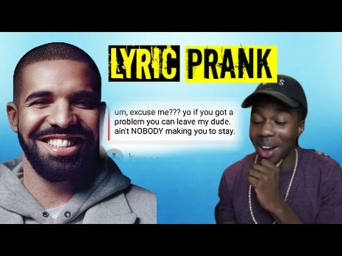 Pranking My GIRLFRIEND with Drakes Too Good Lyrics! Lyric Text Prank  YouTube