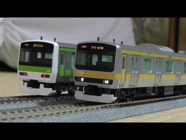 鉄道模型】HOゲージ TOMIX製E231系500番台VSE231系0番台 - YouTube