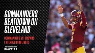 Cleveland Browns vs. Washington Commanders | Commanders, Daniels beatdown on Cleveland
