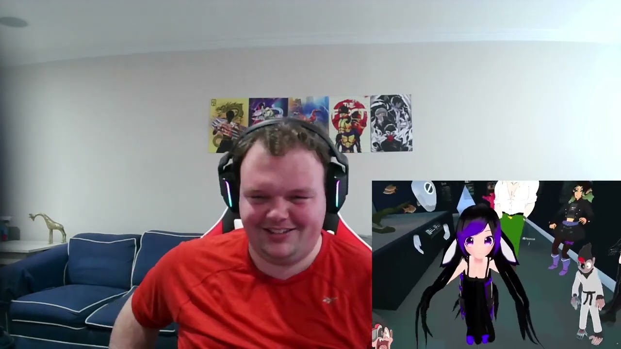 Miss Delight Stalks in VRChat - Cyber Chimp Miss Delight VRChat Reaction