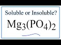 Solubility of Magnesium Phosphate