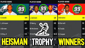 The NFL...But Every Heisman Trophy Winner Is A 99 Overall!