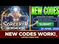 *NEW CODES* [MASTERED TEN SHADOWS] Sorcerer Incremental ROBLOX | LIMITED CODES TIME | April 25, 2026
