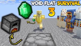 Can I Survive Void Flat Minecraft? [3] - MY FIRST EMERALD?