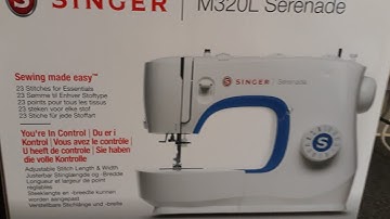 New  singer sewing machine m320L serenade..  lid...video 1