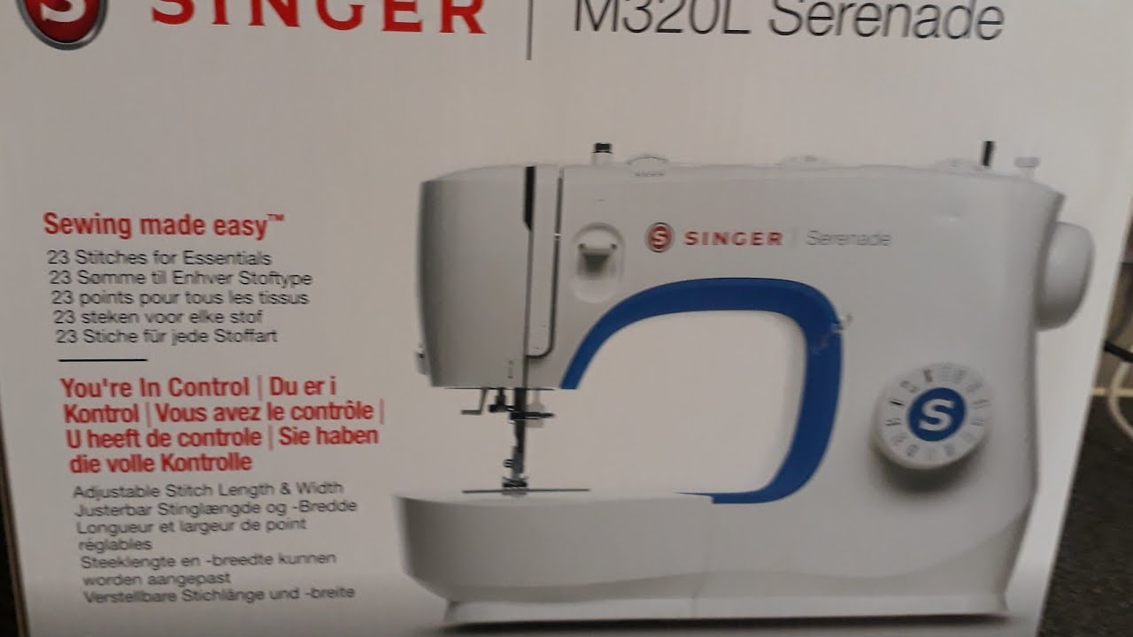 New singer sewing machine m320L serenade.. lid...video 1 YouTube