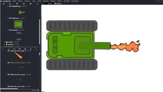 Российский игровой движок PointJS IDE и среда разработки 2D игр. Танк. #6. Огонь при стрельбе танка screenshot 5