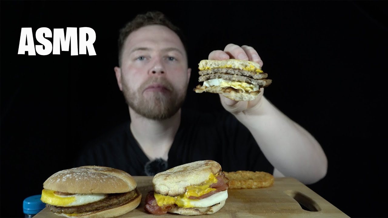 ASMR MCDONALDS BREAKFAST MENU - MUKBANG - SOFT WHISPERS