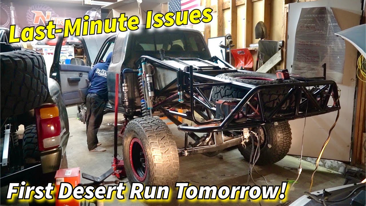 Попытка финишировать на отремонтированном Prerunner в ночь перед его первым походом по пустыне