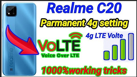 Realme C20 parmanent 4g Volte network problem | how to solve network parmanent 4g volte Realme C20