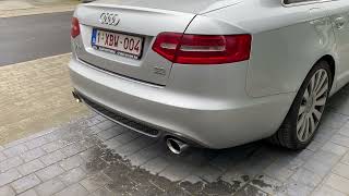 Audi A6 C6 2010 2.8 FSI exhaust sound / cold start / muffler delete