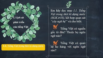 VĂN 10: KHÁI QUÁT LỊCH SỬ TIẾNG VIỆT (Tiết 1)