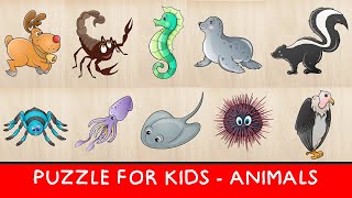 Puzzle for Kids - Animals. Fun & educational learning game for preschool children (Part 8) screenshot 4