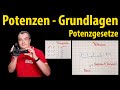 Potenzen - Grundlagen, Basis, Exponent, Potenzgesetze - einfach erklärt | Lehrerschmidt